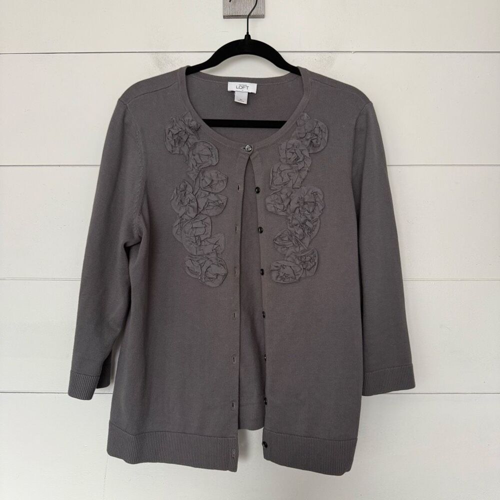 Ann Taylor Loft Women’s XL Gray Cardigan Sweater